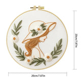 Floral Lady Portrait Hand Embroidery Kit The Stichers Heavane