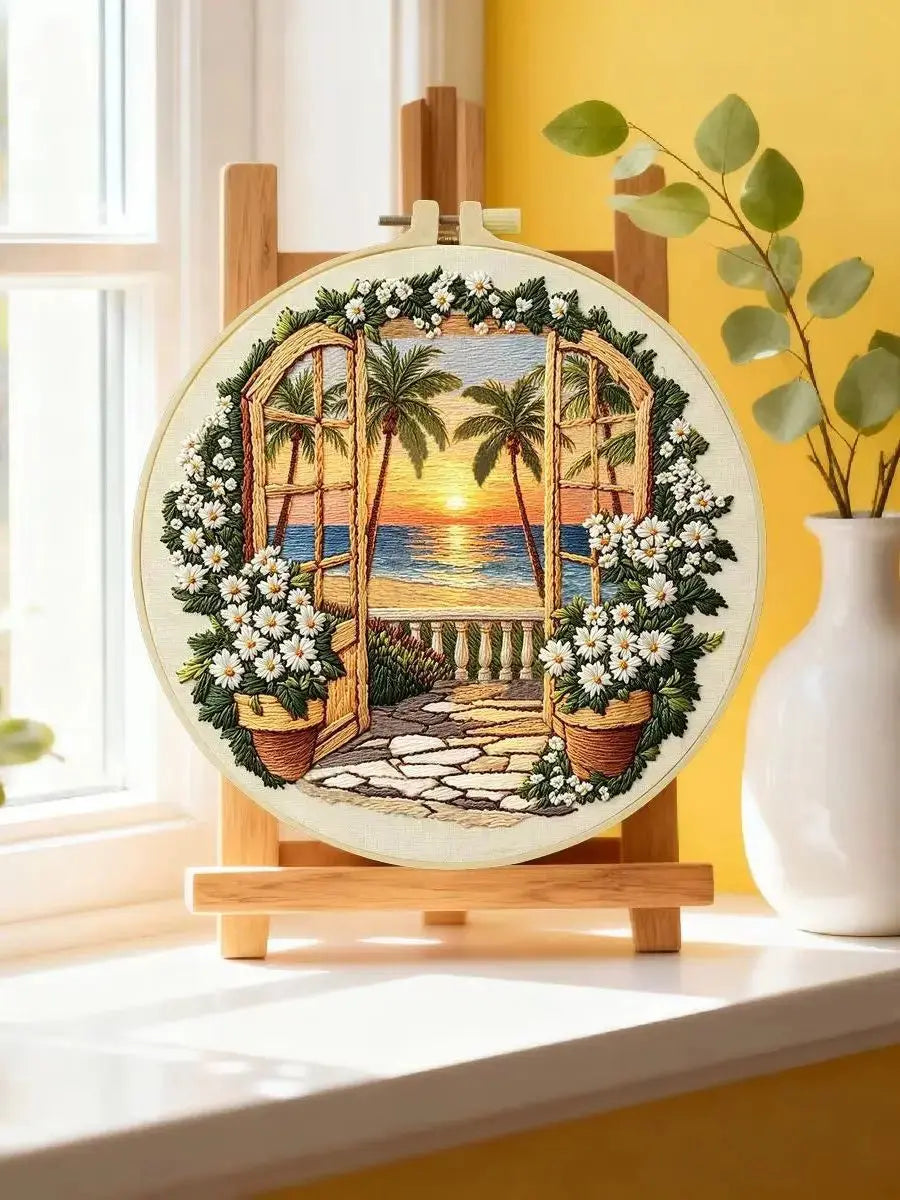 Sunset Paradise Embroidery Kit Kits For Stitchers