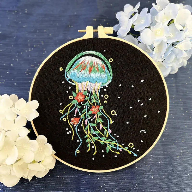 Jellyfish Embroidery Starter Kit The Stichers Heavane