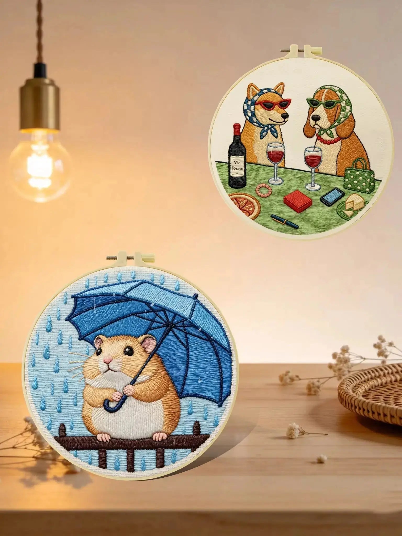 Dachshund’s Midnight Snack Embroidery Kit Kits For Stitchers