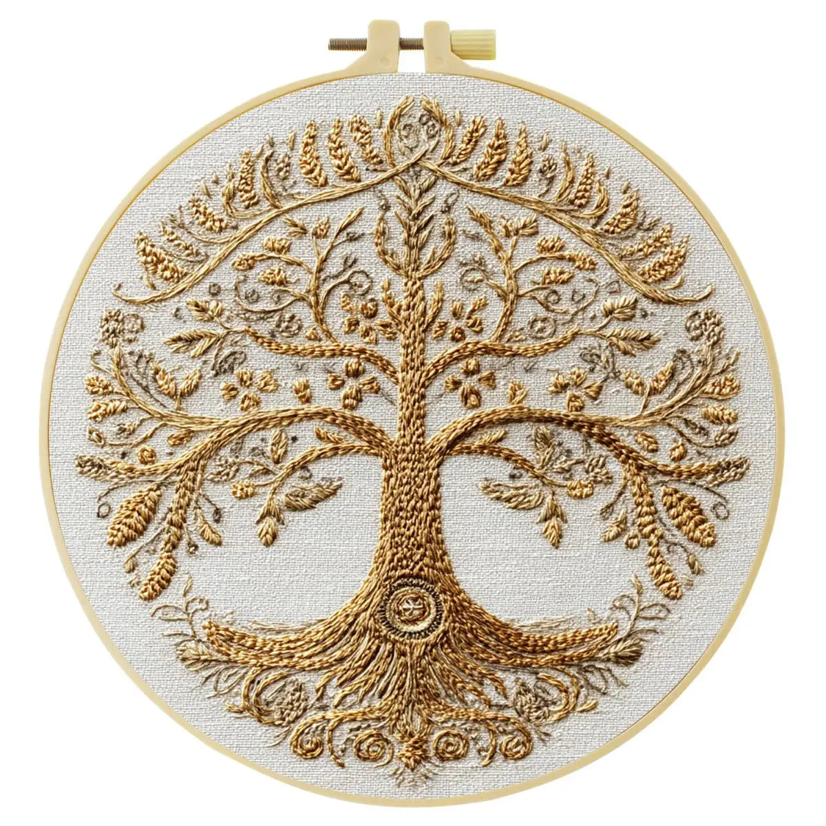 Tree of Life Embroidery Kit for Beginners – DIY Hand Embroidery Hoop Set