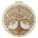 Tree of Life Embroidery Kit for Beginners – DIY Hand Embroidery Hoop Set