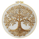 Tree of Life Embroidery Kit for Beginners – DIY Hand Embroidery Hoop Set Kits For Stitchers