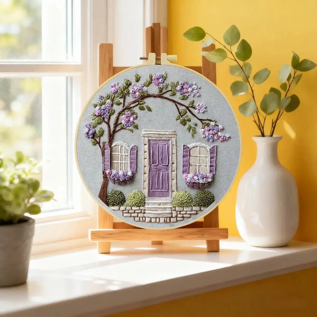 Lavender Cottage Embroidery Kit Kits For Stitchers