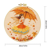 Autumn Fairy Embroidery Kit – Whimsical Fall DIY Hand Embroidery Hoop Art Set