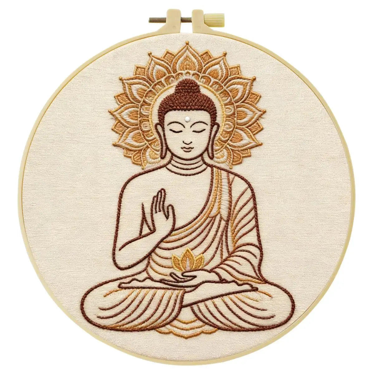 Serene Buddha Embroidery Kit Kits For Stitchers