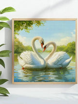 Elegant Swan Love Cross Stitch Kit 🦢💕✨