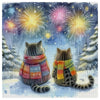 Winter Fireworks Cat Companions Cross Stitch Kit 🐱❄️🎆 Kits For Stitchers