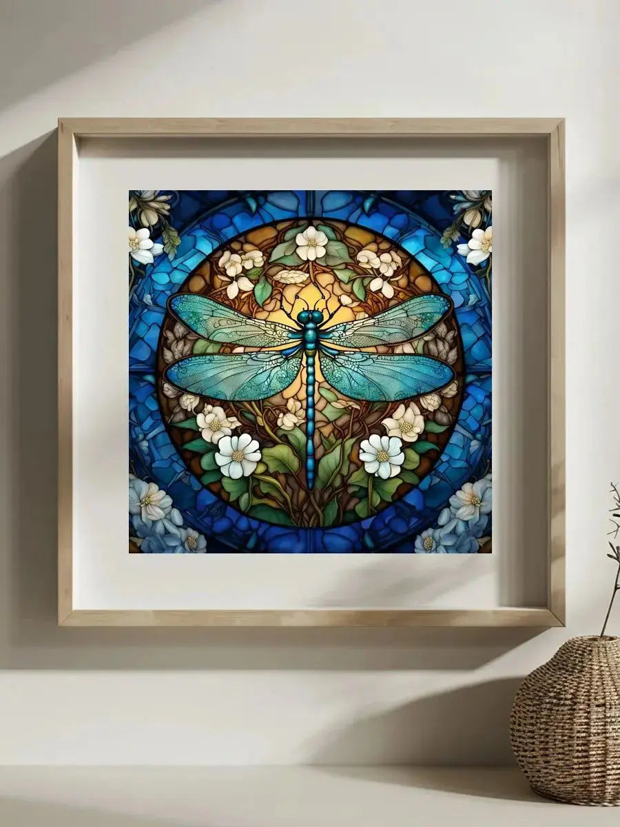 Blue Dragonfly Stained Glass Cross Stitch Kit 🦋💙 Kits For Stitchers