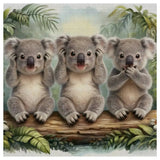 See No Evil, Hear No Evil, Speak No Evil Koalas Cross Stitch Kit 🐨🌿💚✨ Kits For Stitchers