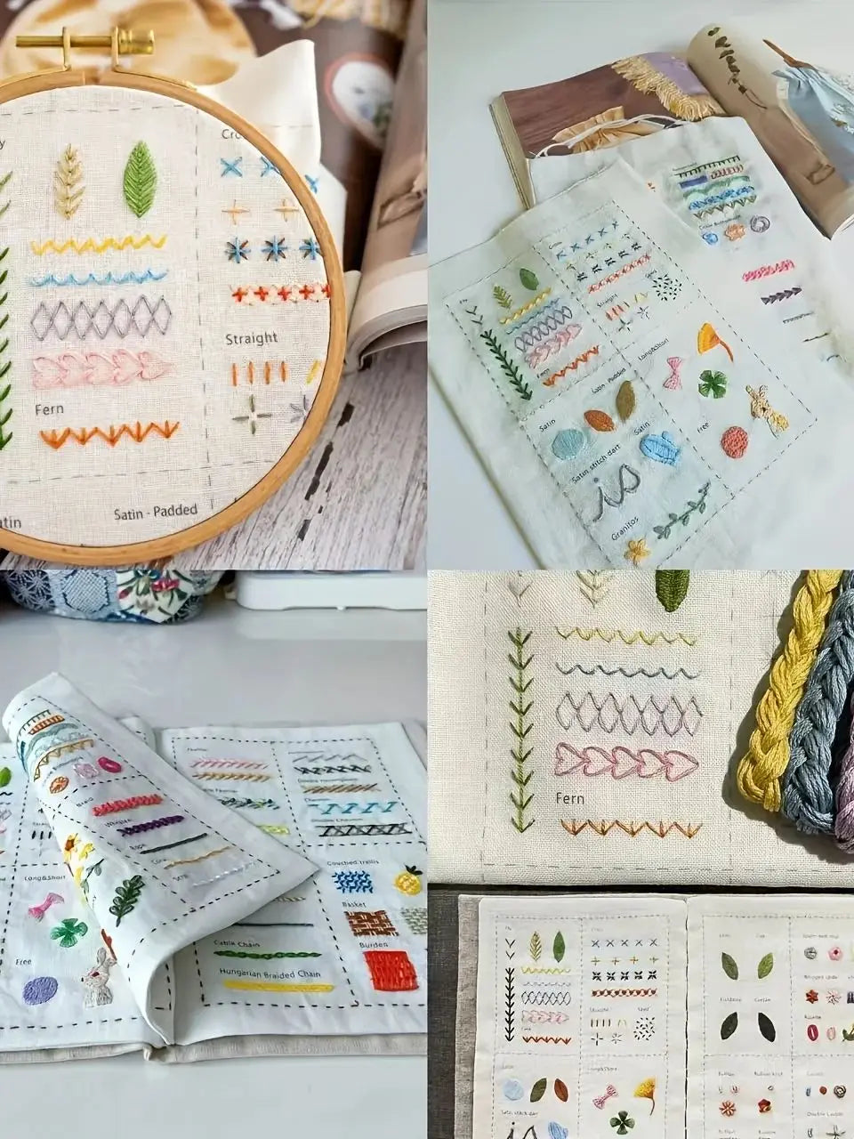 Embroidery Stitch Practice Book Kits For Stitchers
