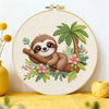 Cute Tropical Sloth Embroidery Kit ๐ฆฅ๐ฟ๐ธ Kits For Stitchers