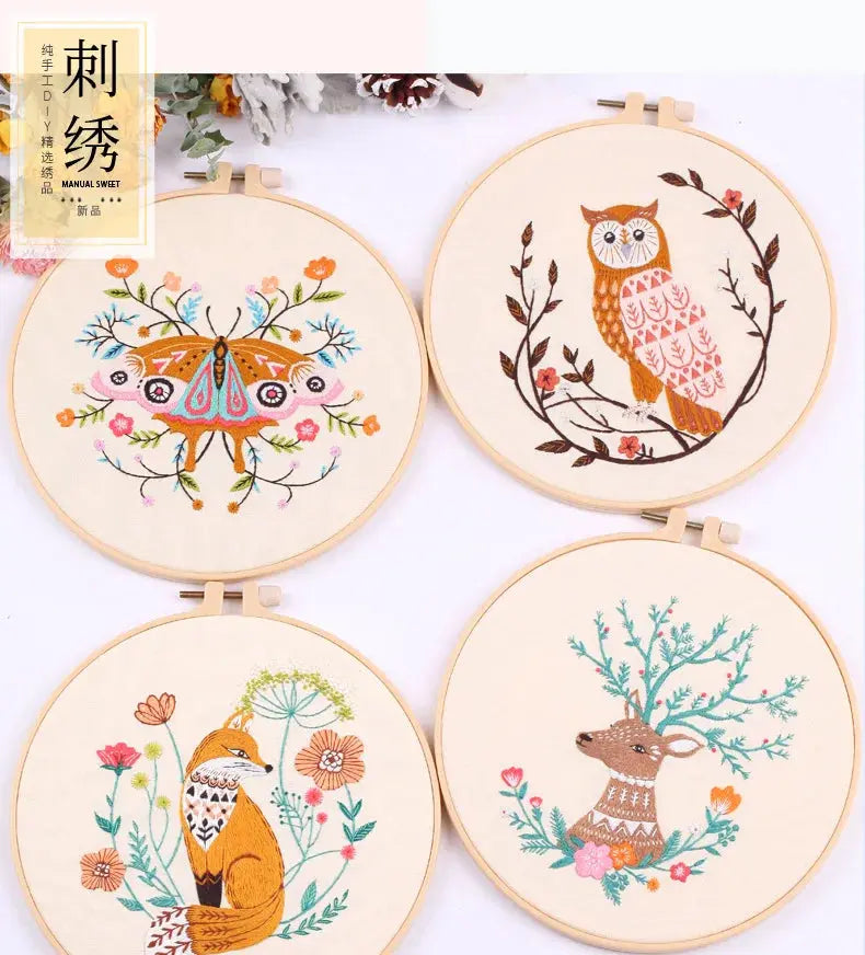 Woodland Animal Hand Embroidery Kit The Stichers Heavane