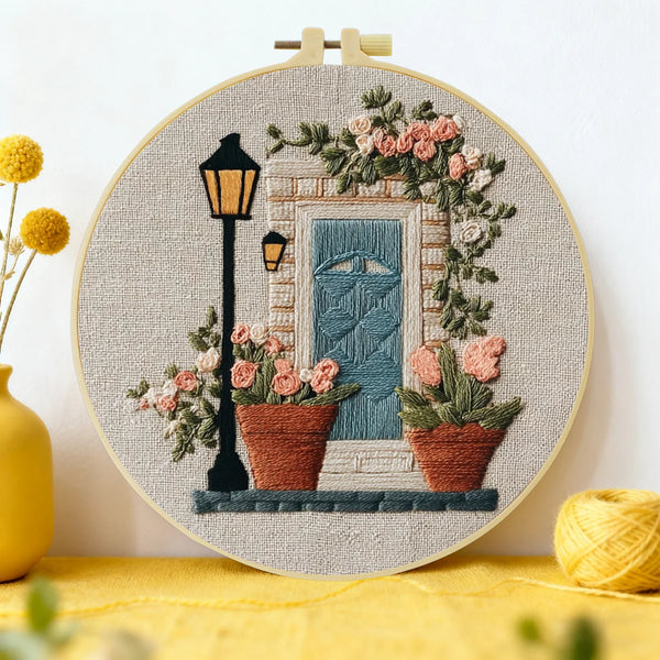 Hand-Embroidered Sunflower Hoop Art – Floral Wall Decor