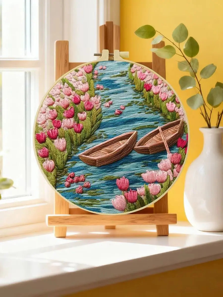 Small Sailboat Embroidery Kit