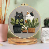 Kitty Hand Embroidery Kit The Stichers Heavane
