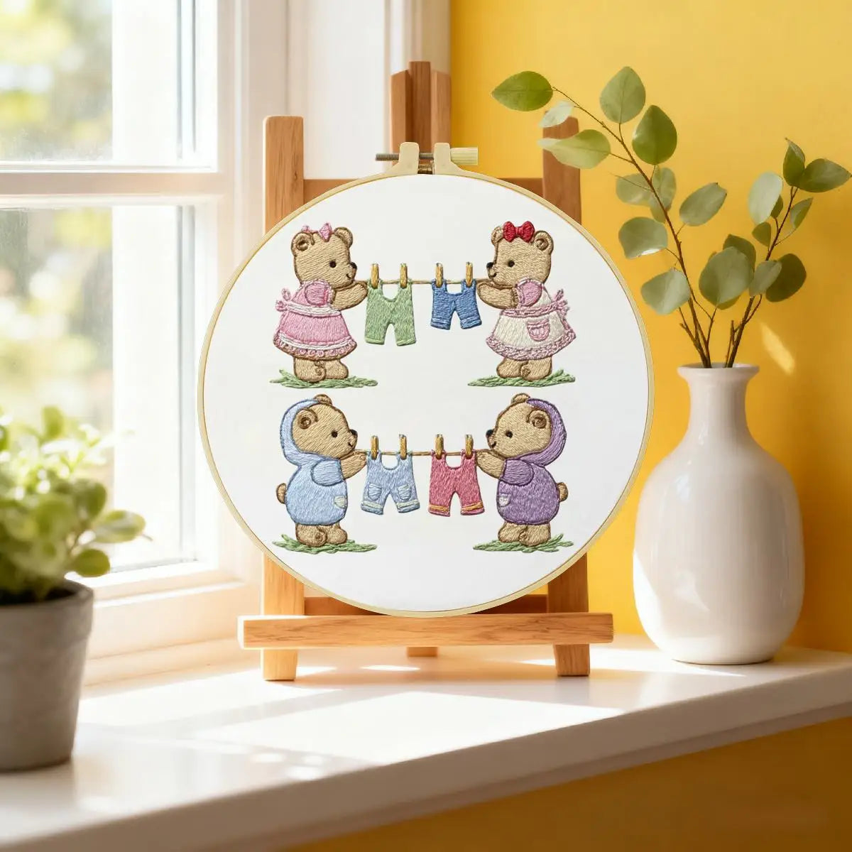 Hardworking Little Bear Embroidery Starter Kit