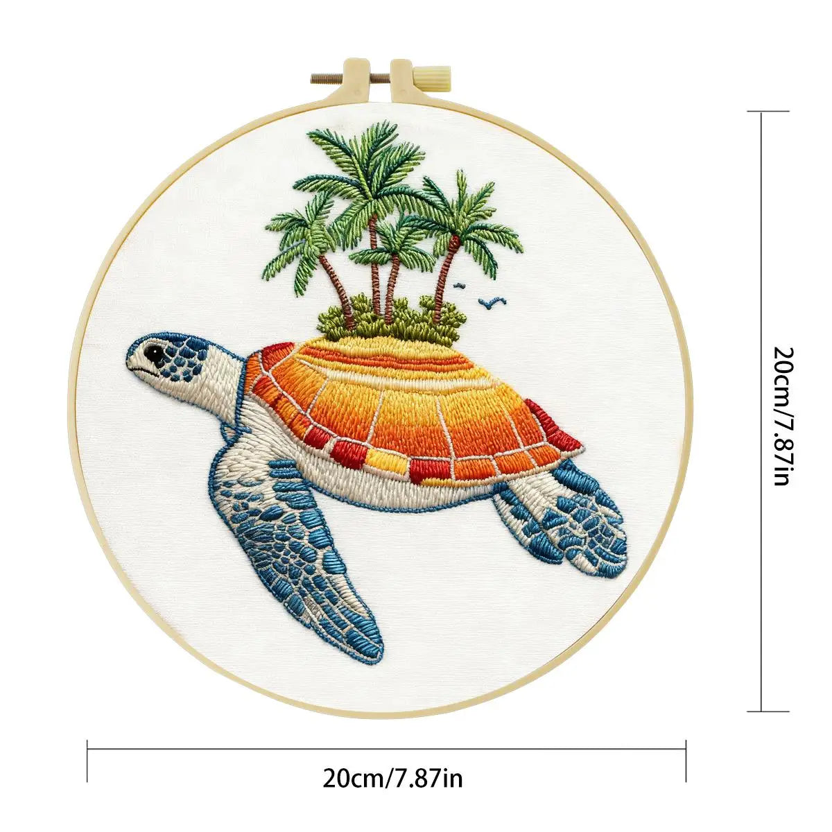 Sea Turtle Paradise Embroidery Kit 🐢🌴🧵