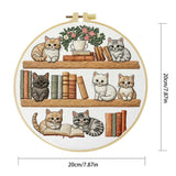 Bookshelf Kitten Embroidery Kit