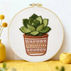 Green Succulent Plant Embroidery Kit Kits For Stitchers