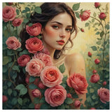 Rose Garden Beauty Cross Stitch Kit 🌹👩🏻🦰✨