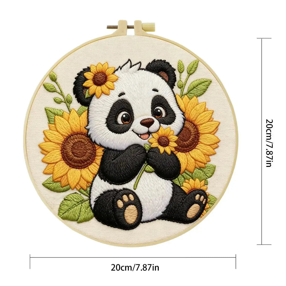 Sunflower Panda Embroidery Kit 🌻🐼 Kits For Stitchers