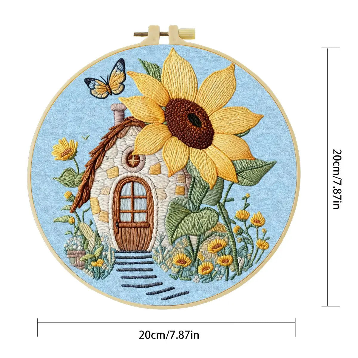 Sunflower House Embroidery Kit