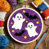 Cute Halloween Ghosts Embroidery Kit