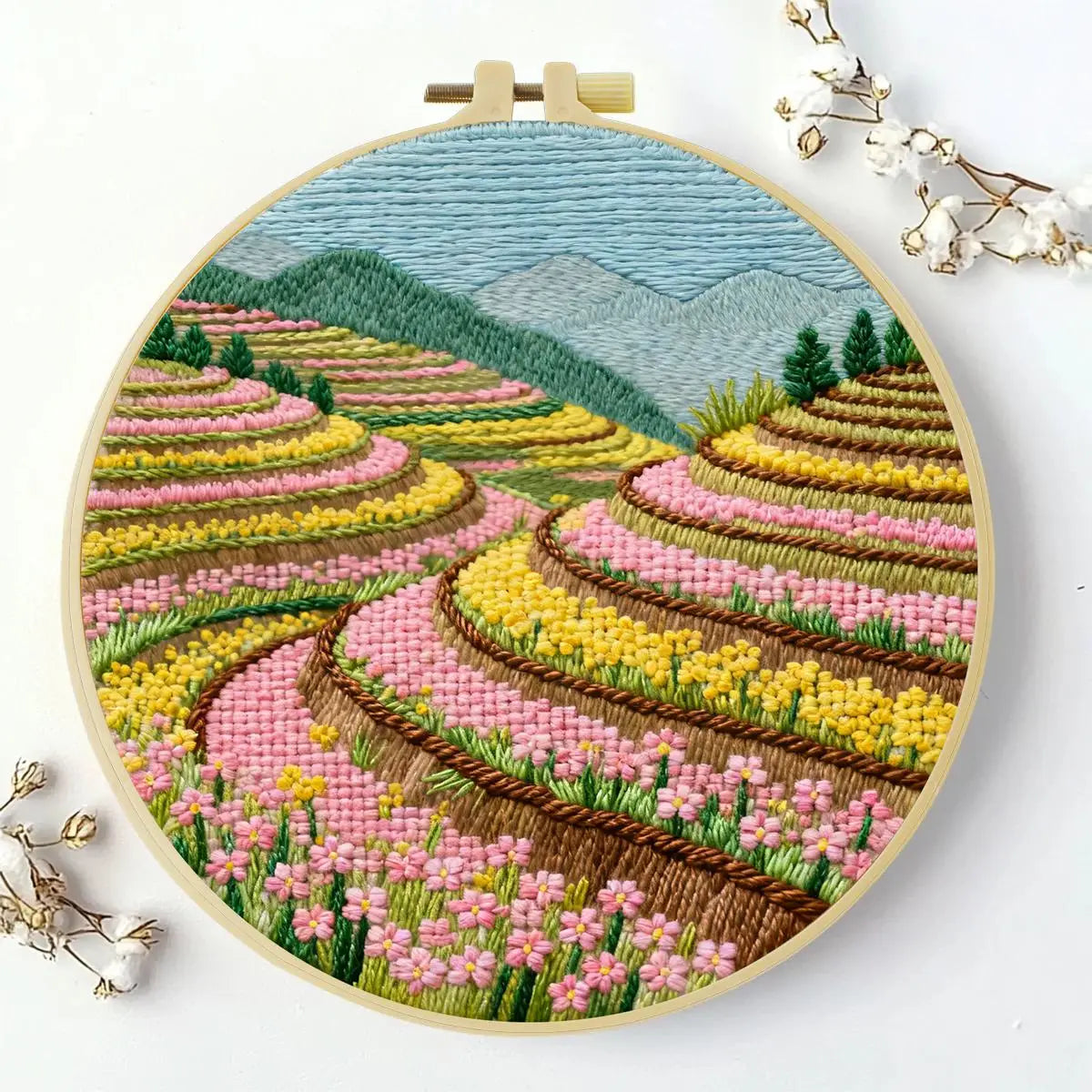 Terraced Fields Embroidery Kit