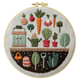 Hand-Embroidered Garden Wall Art – Vegetable & Plant Hoop Decor The Stichers Heavane