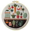 Hand-Embroidered Garden Wall Art – Vegetable & Plant Hoop Decor