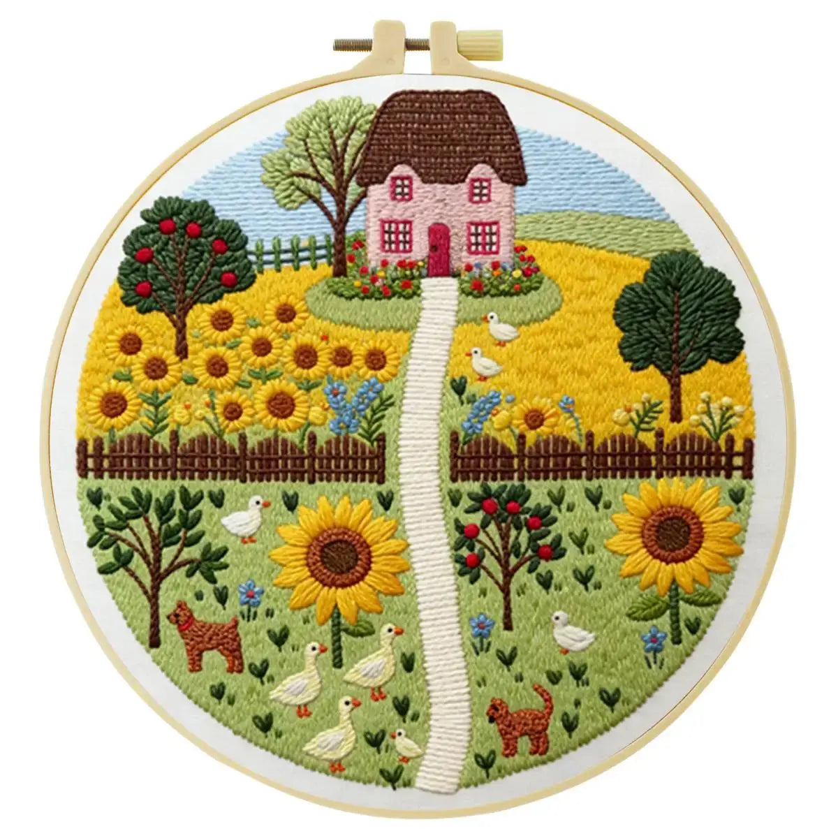 Sunny Cottage Garden Embroidery Kit Kits For Stitchers