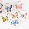 Floral Butterfly Hand Embroidery Kit