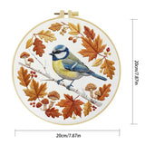 Blue Sparrow on a Branch Embroidery Starter Kit