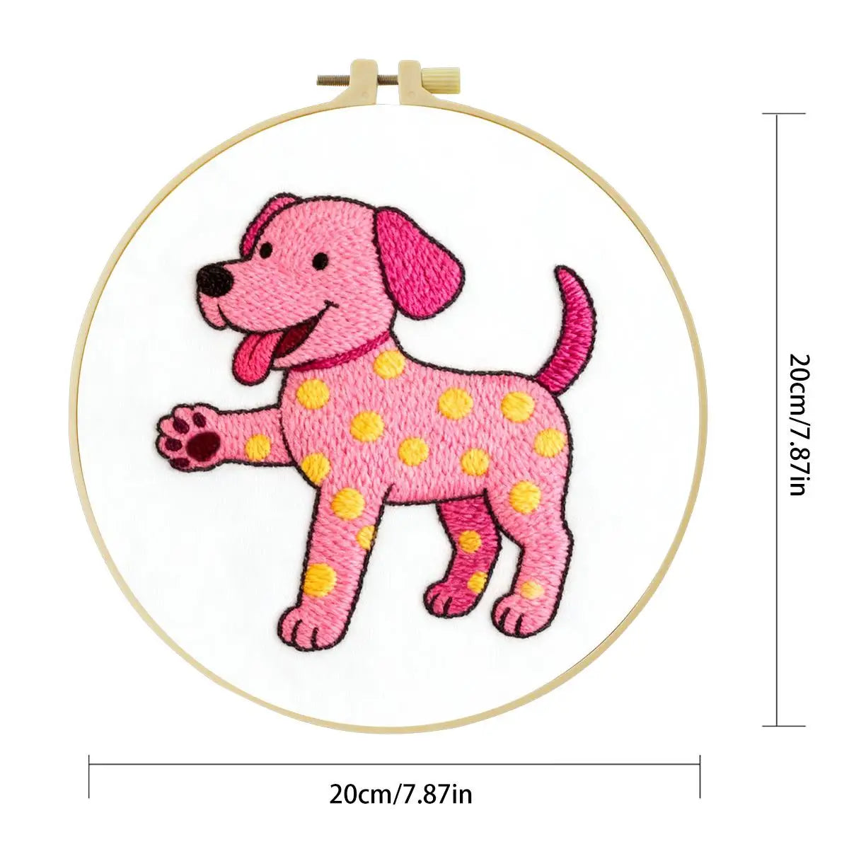 Pink Puppy Embroidery Kit