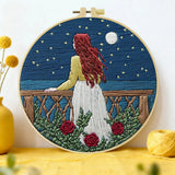 Lavender Field Embroidery DIY Kit – Beginner Floral Stitching Kit with Hoop & Pattern The Stichers Heavane