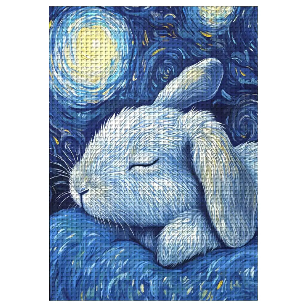 Starry Night Bunny Cross Stitch Kit 🐰🌙🧵