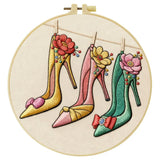 Floral High Heels Embroidery Kit – Fashion Shoes DIY Hand Embroidery Hoop Art Set