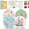 4-Piece Beginner Embroidery Learning Kit Kits For Stitchers