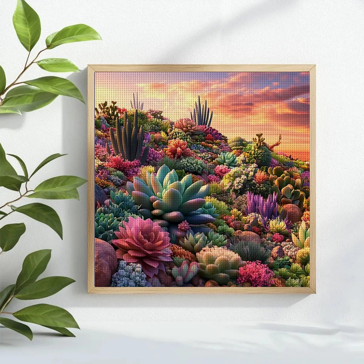 Vibrant Desert Succulent Garden Cross Stitch Kit 🌵🌸🌅✨ Kits For Stitchers