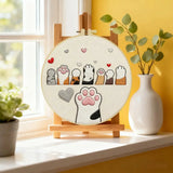 Cute Cat Paws Embroidery Kit Kits For Stitchers