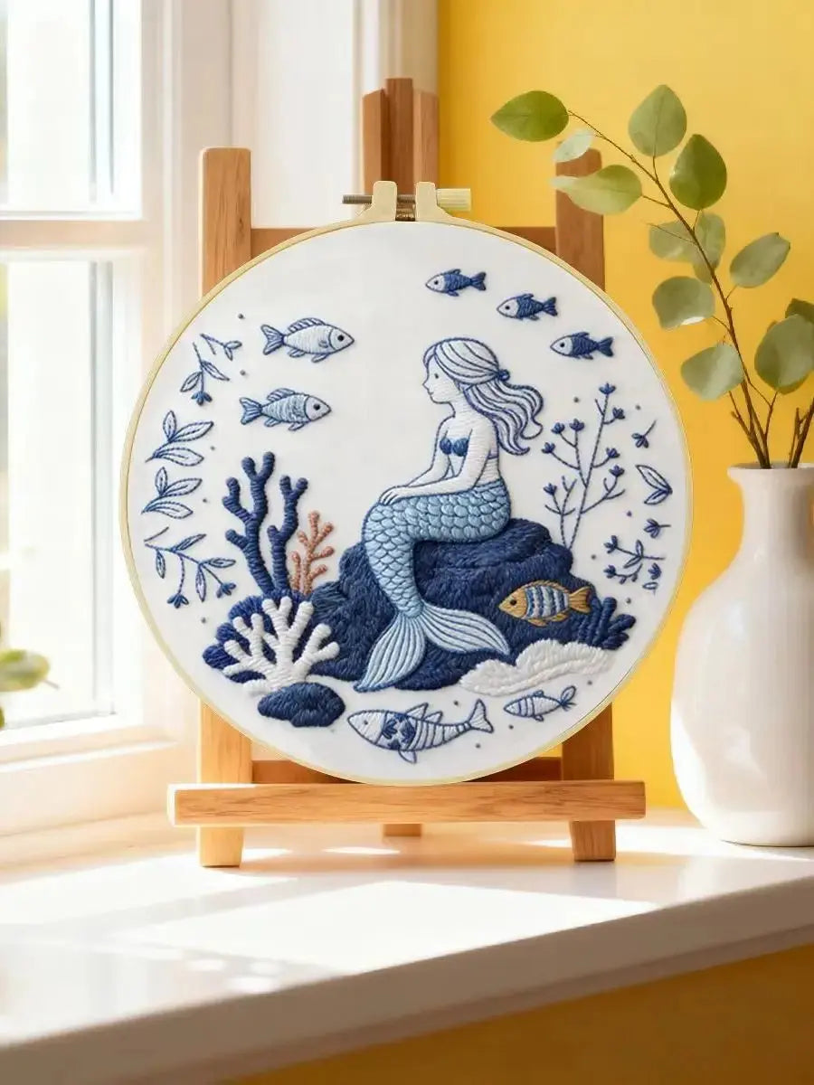 Little Mermaid Embroidery Kit Kits For Stitchers