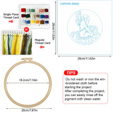 Fairy on Lily Pad Embroidery DIY Kit – Fantasy Beginner Stitching Kit with Hoop, Pattern & Threads