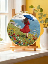 Seaside Breeze Embroidery Kit 🌊☂️🌼 Kits For Stitchers
