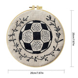 Hand-Embroidered Soccer Ball Wall Art – Football Hoop Decor