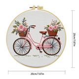 Floral Bicycle Hand Embroidery Kit The Stichers Heavane