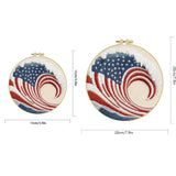 American Flag Wave Embroidery Kit Kits For Stitchers