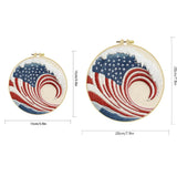 American Flag Wave Embroidery Kit Kits For Stitchers