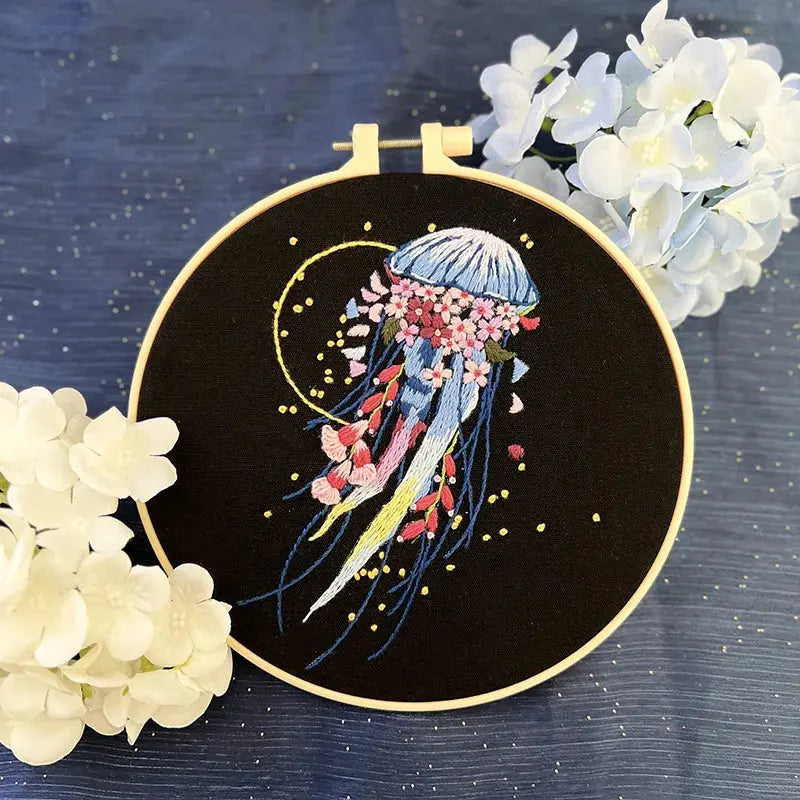 Jellyfish Embroidery Starter Kit The Stichers Heavane