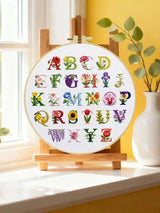 Floral Alphabet Embroidery Sampler Kit Kits For Stitchers